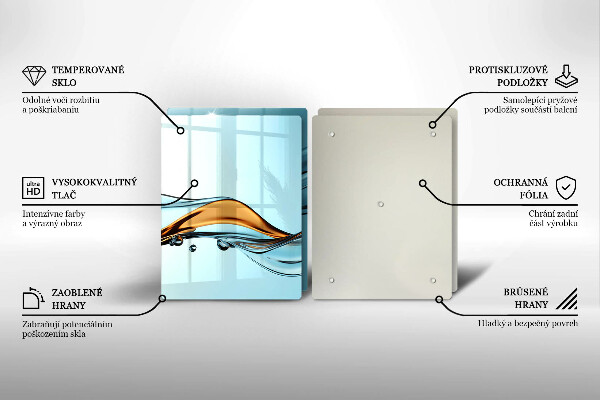 Worktop protector Water on a blue background