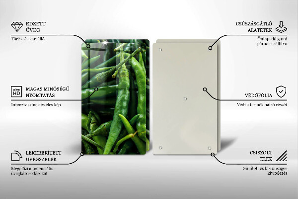 Chopping board Pods peas