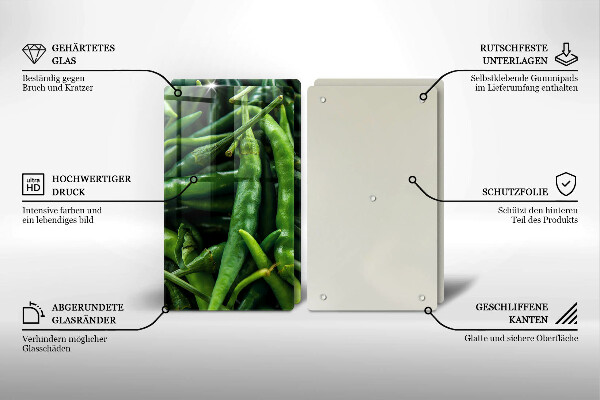 Chopping board Pods peas