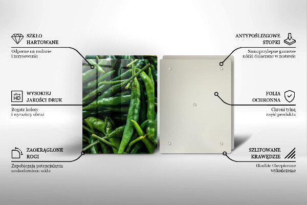 Chopping board Pods peas