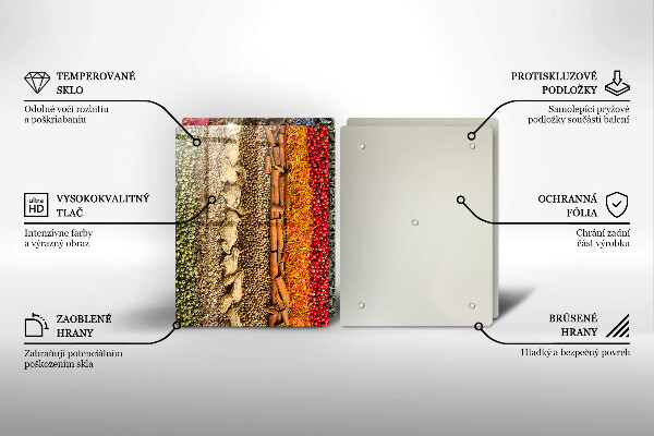 Chopping board Colorful spices