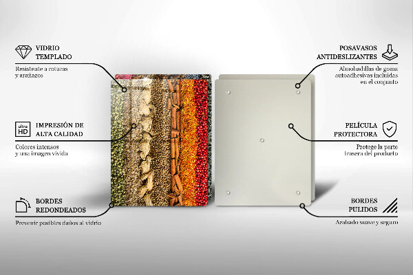 Chopping board Colorful spices