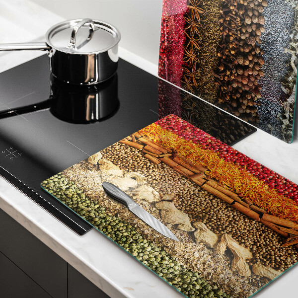 Chopping board Colorful spices