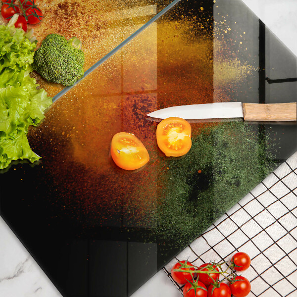 Chopping board Colorful spices