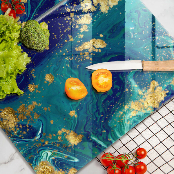 Chopping board Abstraction with gold