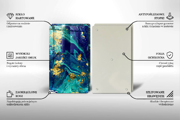 Chopping board Abstraction with gold