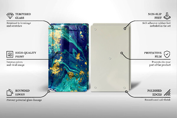 Chopping board Abstraction with gold