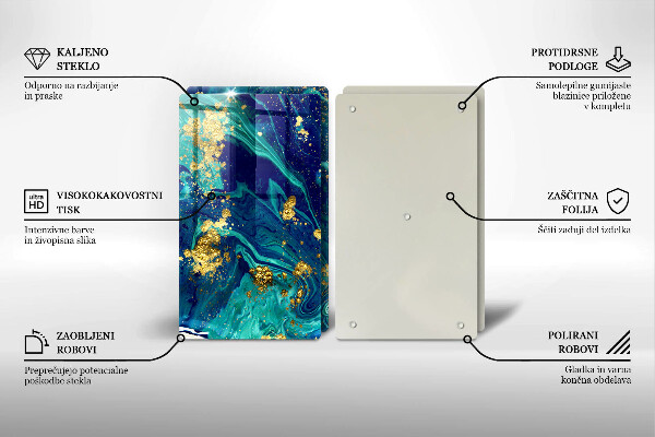 Chopping board Abstraction with gold