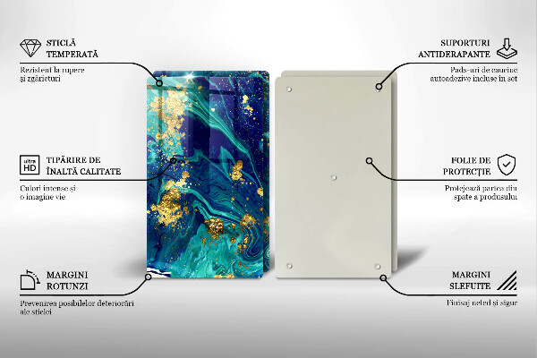 Chopping board Abstraction with gold