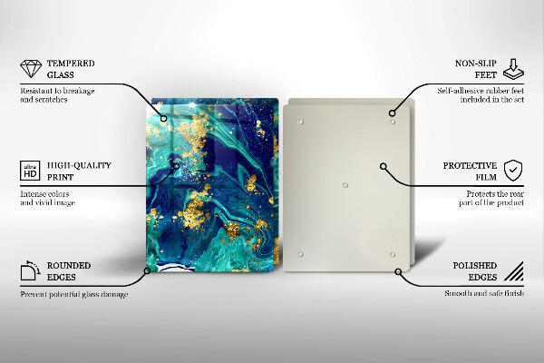 Chopping board Abstraction with gold