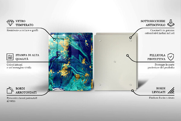 Chopping board Abstraction with gold