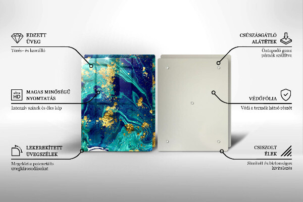 Chopping board Abstraction with gold