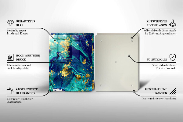 Chopping board Abstraction with gold