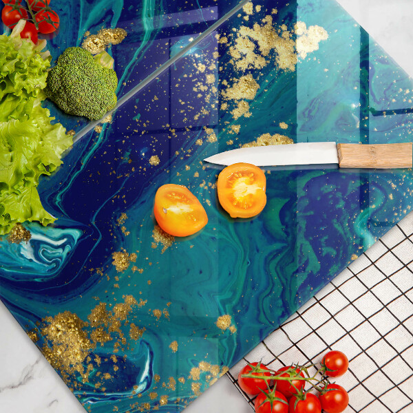 Chopping board Abstraction with gold