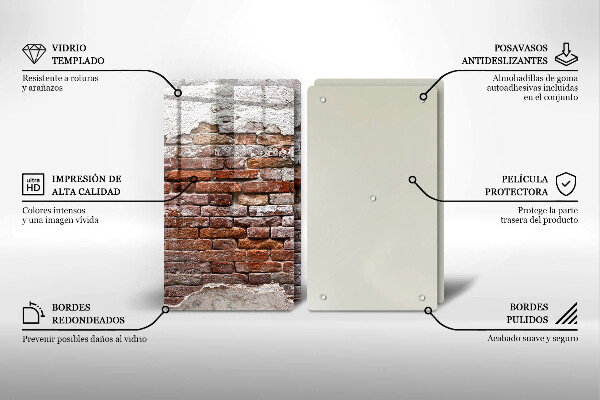 Chopping board Old wall of brick and concrete