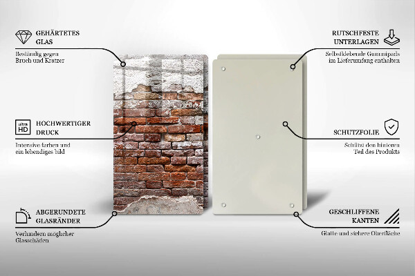 Chopping board Old wall of brick and concrete