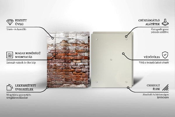 Chopping board Old wall of brick and concrete