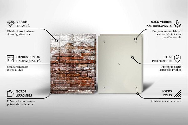 Chopping board Old wall of brick and concrete