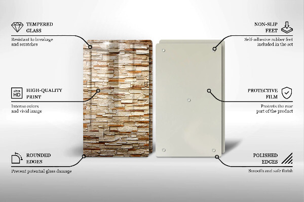 Chopping board Decorative texture stones