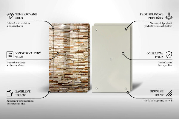 Chopping board Decorative texture stones