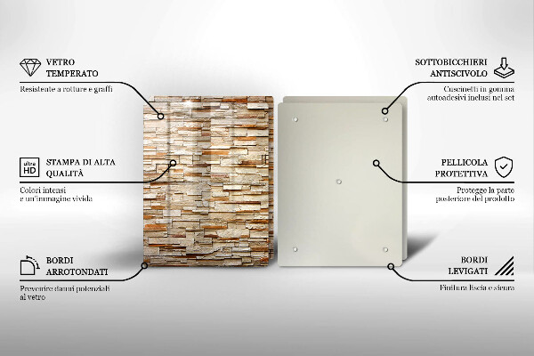 Chopping board Decorative texture stones