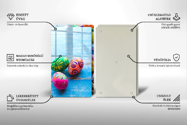 Chopping board Easter eggs