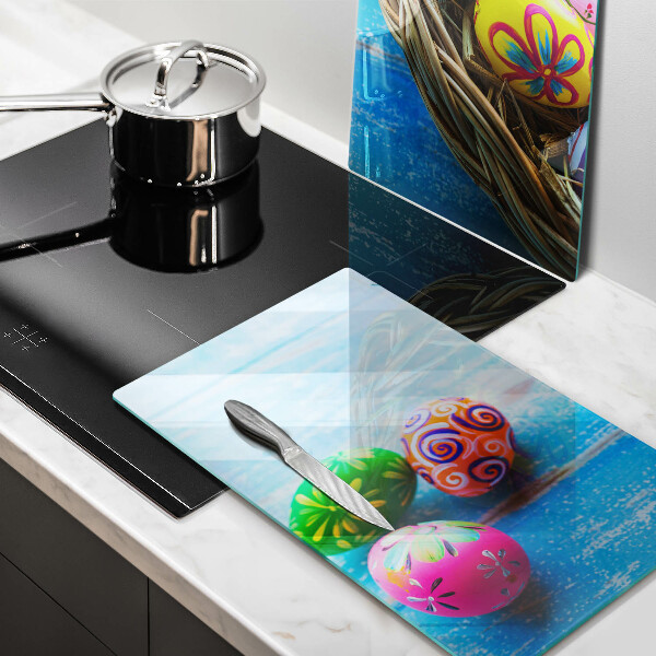 Chopping board Easter eggs