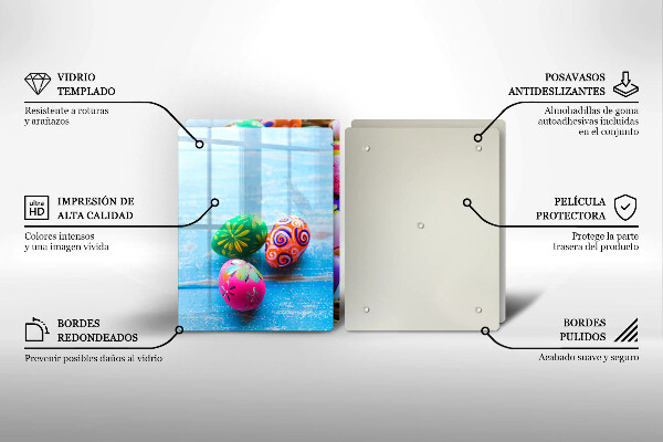 Chopping board Easter eggs