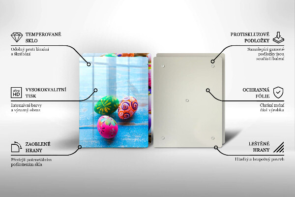 Chopping board Easter eggs