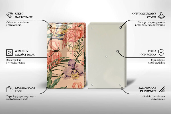 Chopping board Flaminga illustration