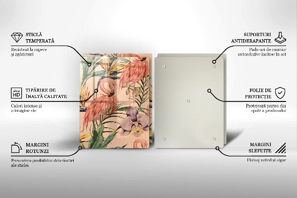 Chopping board Flaminga illustration