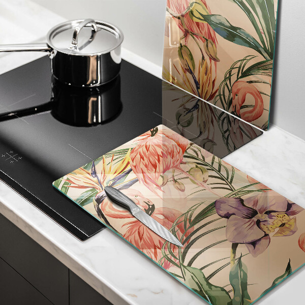 Chopping board Flaminga illustration