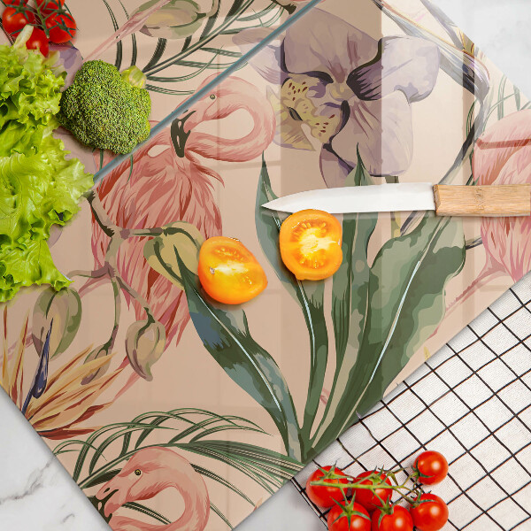 Chopping board Flaminga illustration