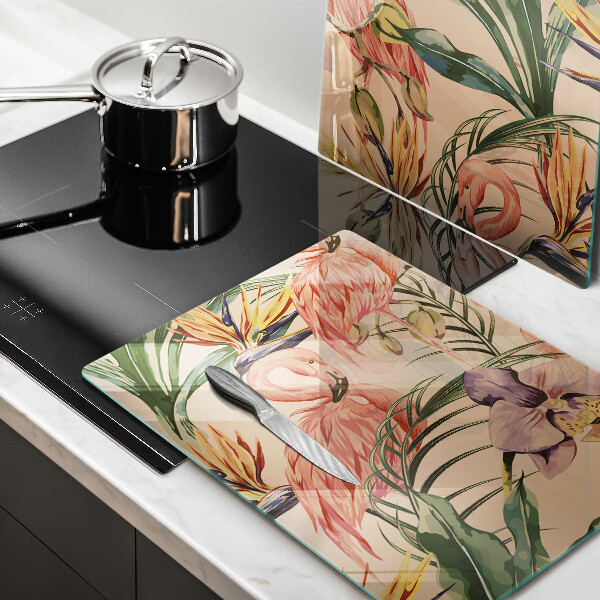 Chopping board Flaminga illustration