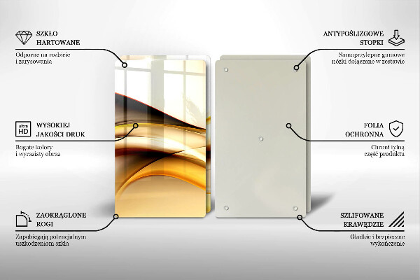 Chopping board Abstraction smoke lines