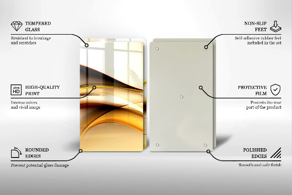 Chopping board Abstraction smoke lines