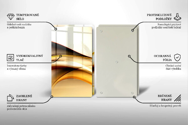 Chopping board Abstraction smoke lines