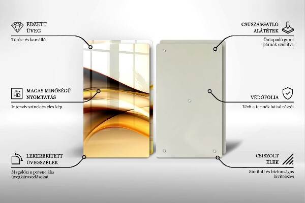 Chopping board Abstraction smoke lines
