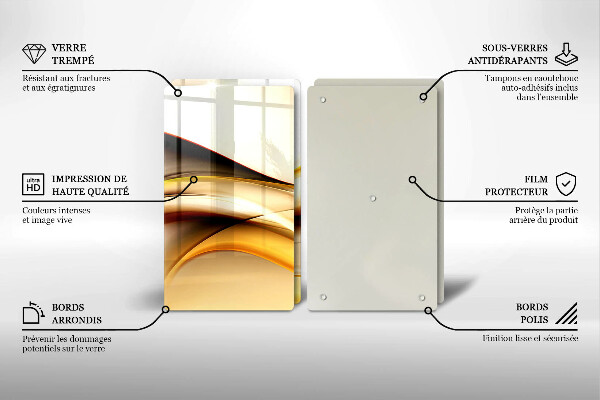 Chopping board Abstraction smoke lines