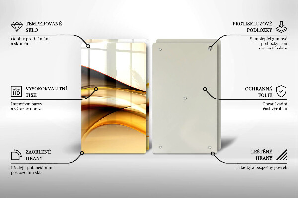 Chopping board Abstraction smoke lines