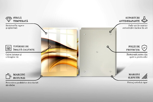 Chopping board Abstraction smoke lines