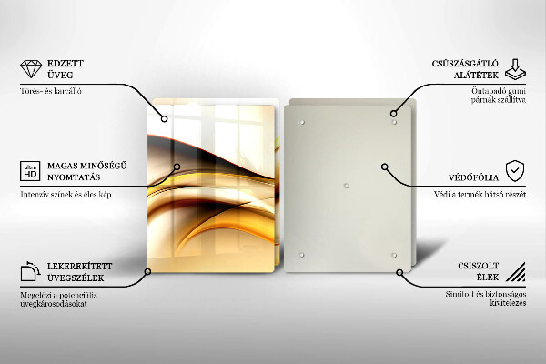 Chopping board Abstraction smoke lines