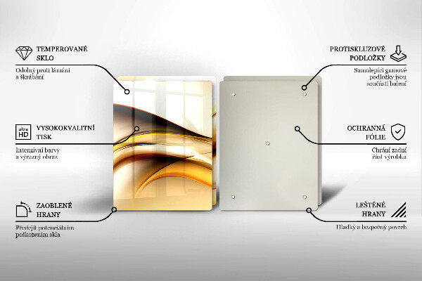 Chopping board Abstraction smoke lines