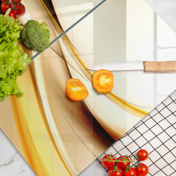 Chopping board Abstraction smoke lines