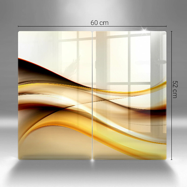 Chopping board Abstraction smoke lines