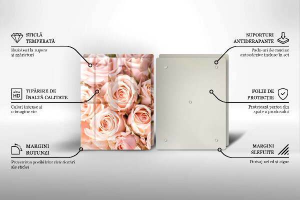 Chopping board A delicate bouquet of roses