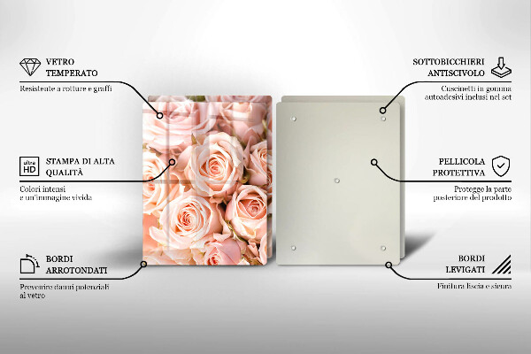 Chopping board A delicate bouquet of roses