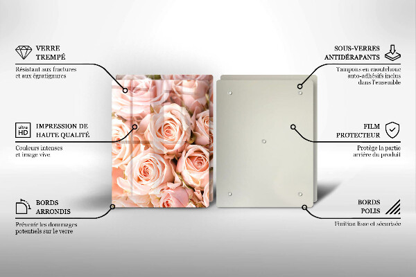 Chopping board A delicate bouquet of roses