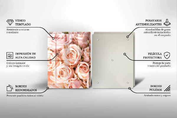 Chopping board A delicate bouquet of roses