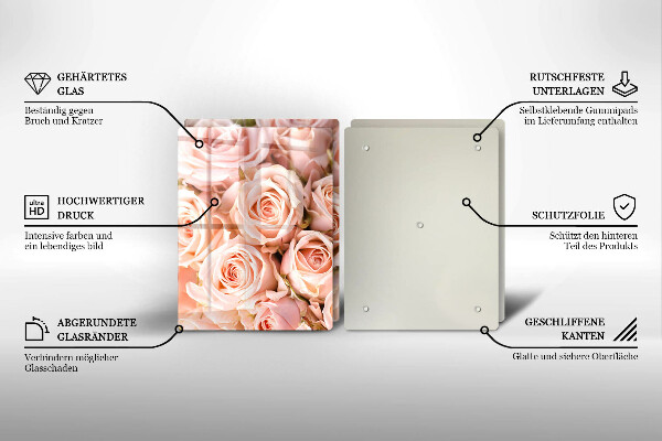 Chopping board A delicate bouquet of roses